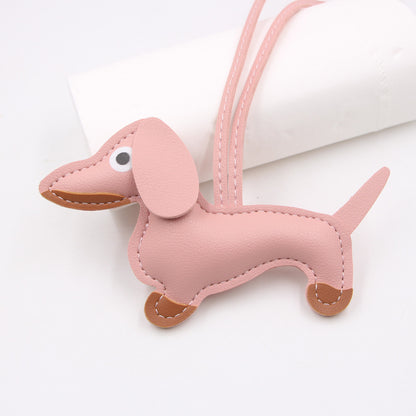 Cartoon Dachshund Keychain Pendant