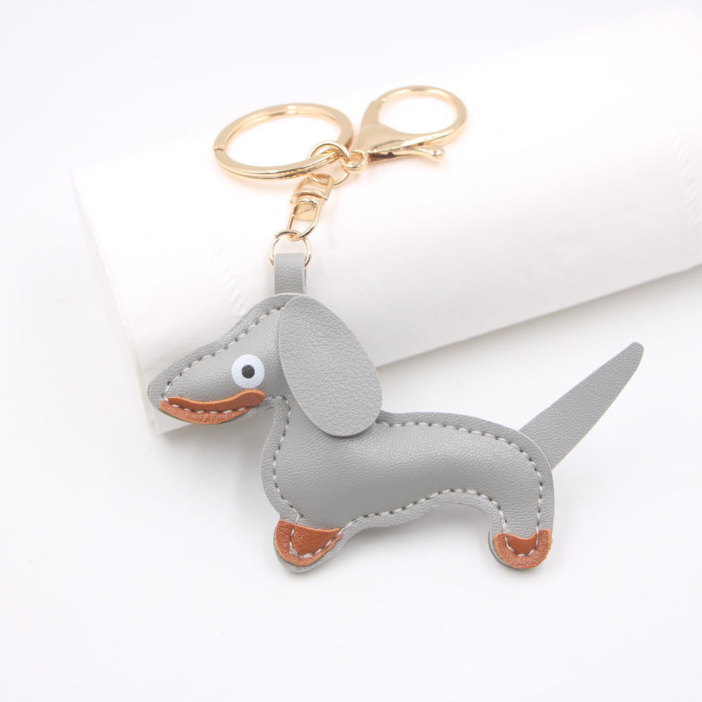 Cartoon Dachshund Keychain Pendant