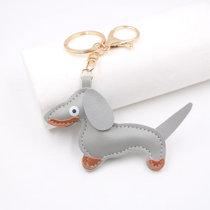 Cartoon Dachshund Keychain Pendant