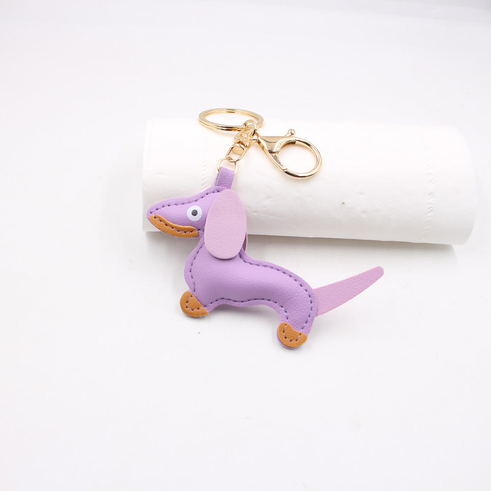 Cartoon Dachshund Keychain Pendant