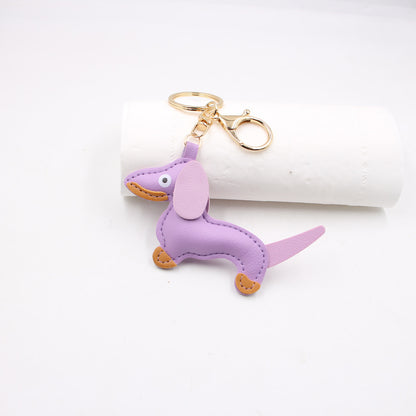 Cartoon Dachshund Keychain Pendant