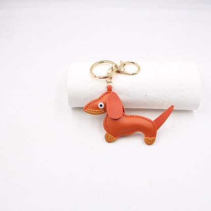 Cartoon Dachshund Keychain Pendant