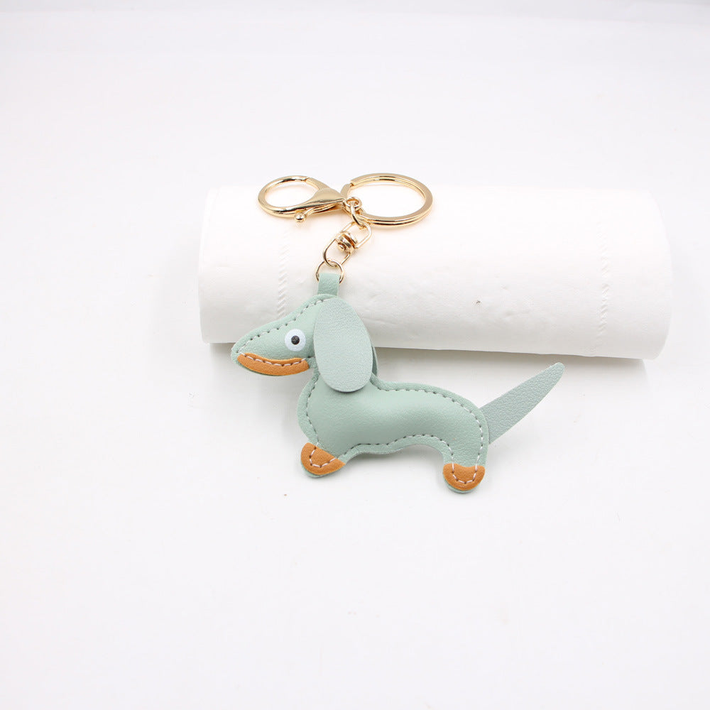 Cartoon Dachshund Keychain Pendant