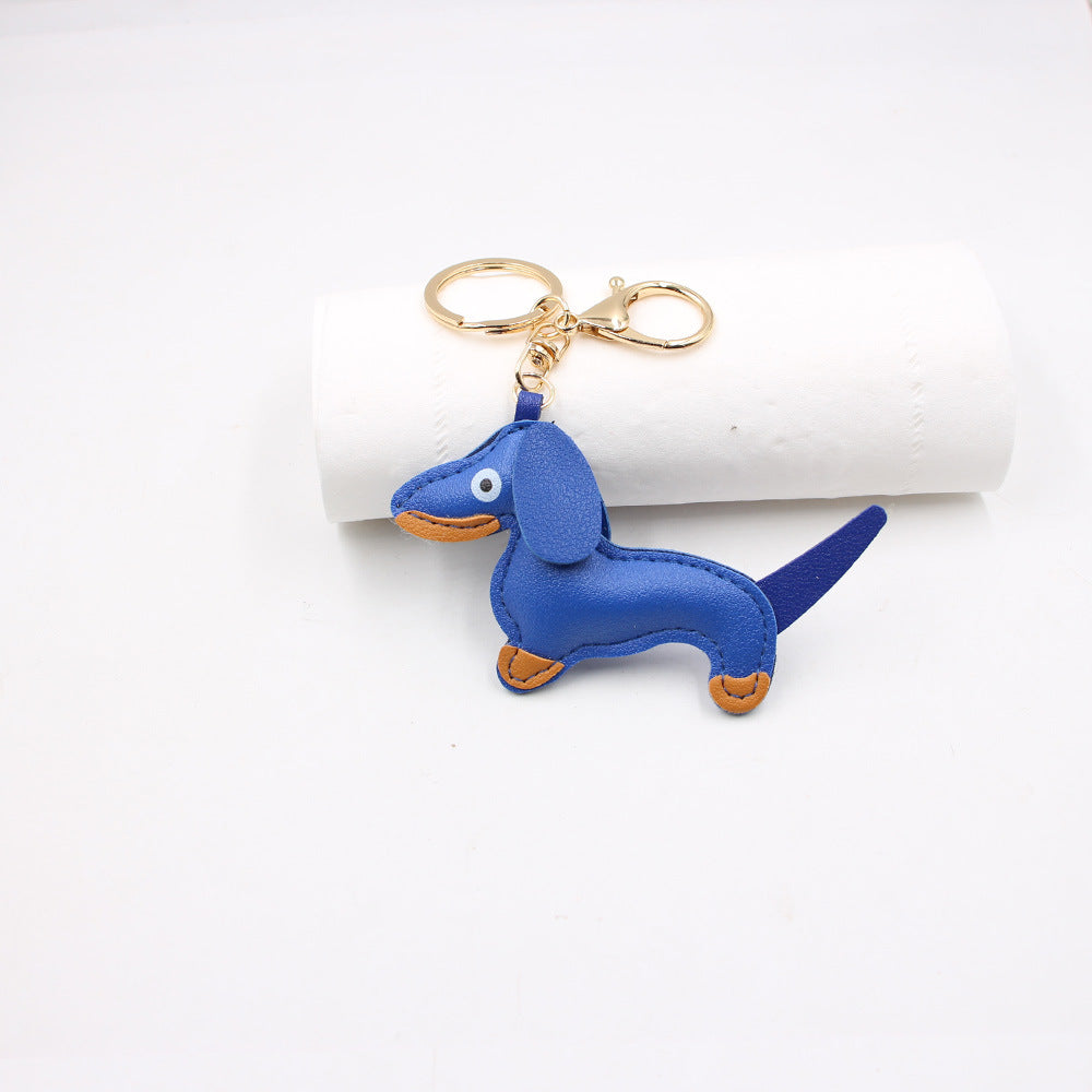 Cartoon Dachshund Keychain Pendant