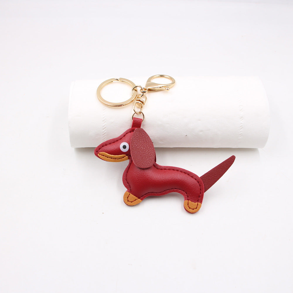 Cartoon Dachshund Keychain Pendant
