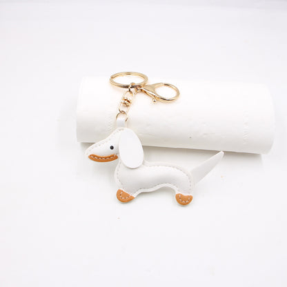 Cartoon Dachshund Keychain Pendant