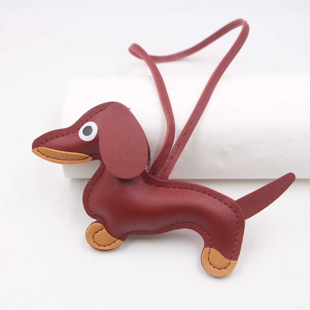 Cartoon Dachshund Keychain Pendant