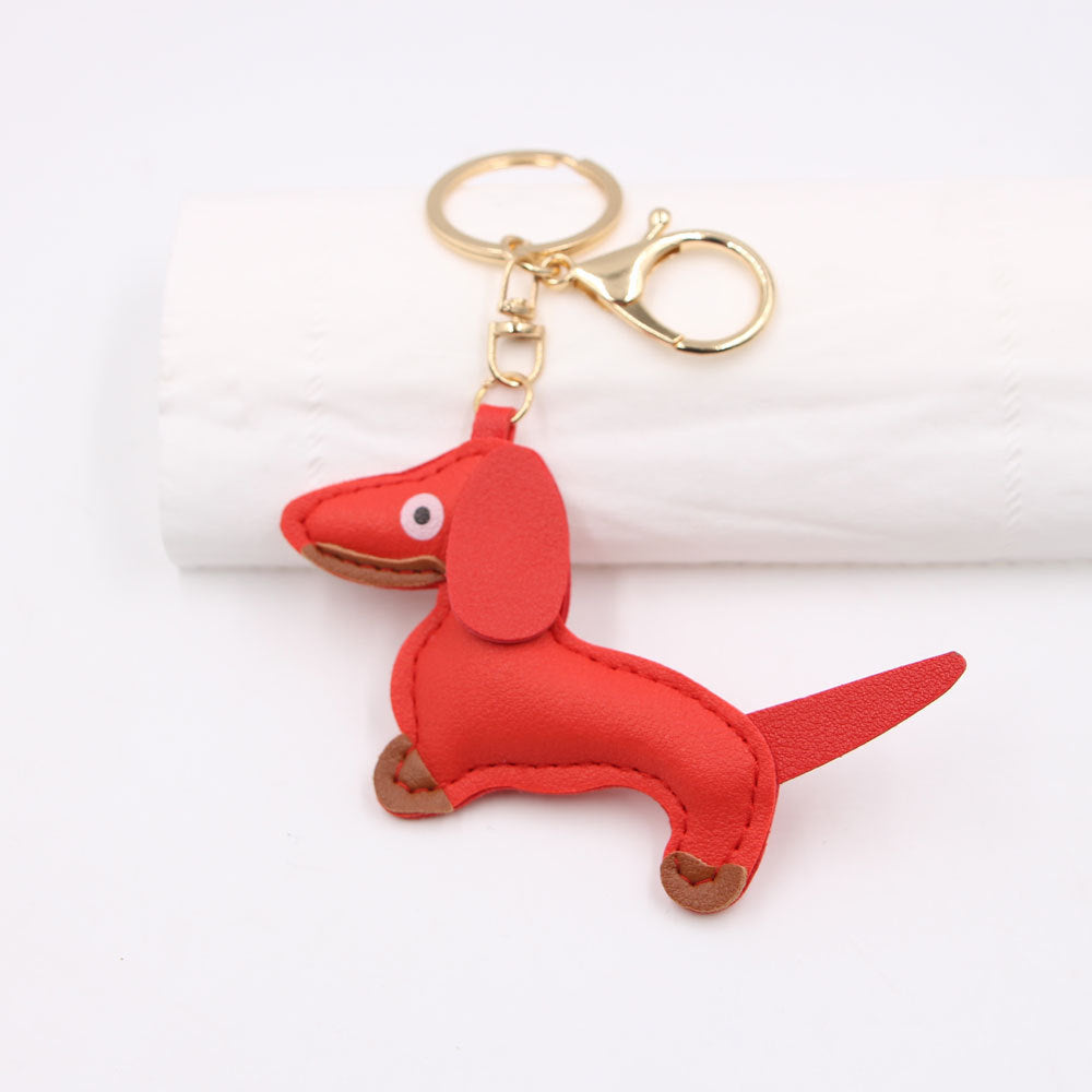 Cartoon Dachshund Keychain Pendant