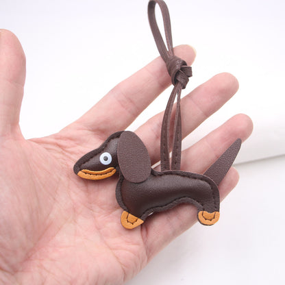 Cartoon Dachshund Keychain Pendant