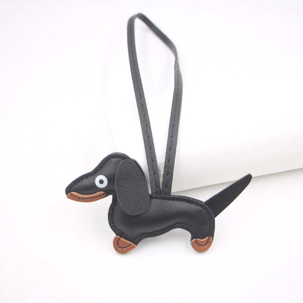 Cartoon Dachshund Keychain Pendant