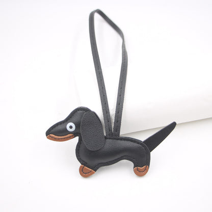 Cartoon Dachshund Keychain Pendant
