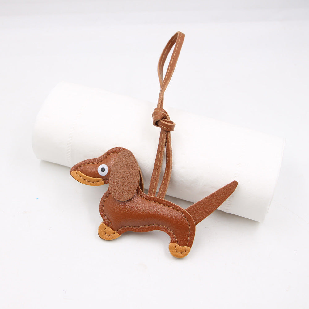 Cartoon Dachshund Keychain Pendant
