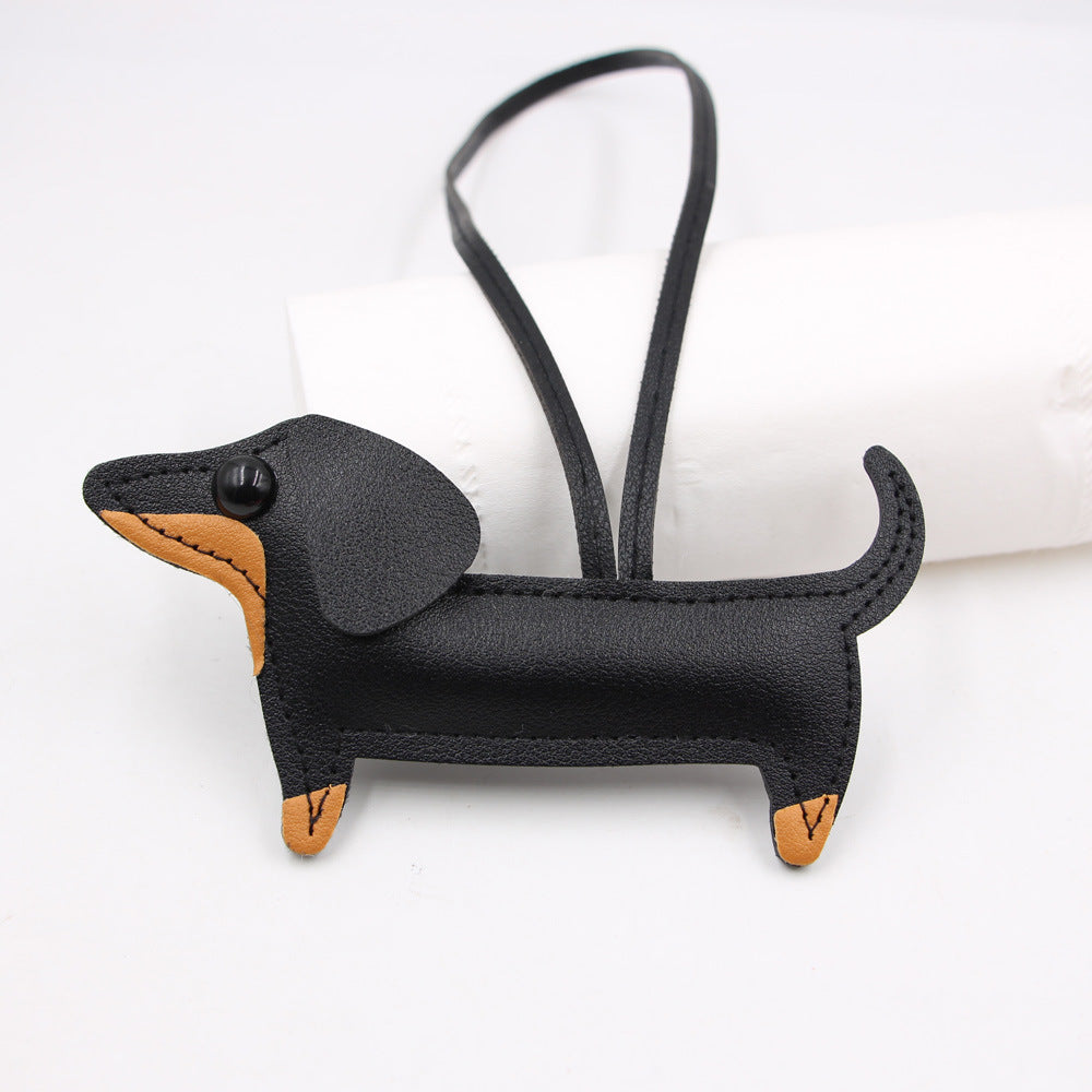 Cartoon Dachshund Keychain Pendant
