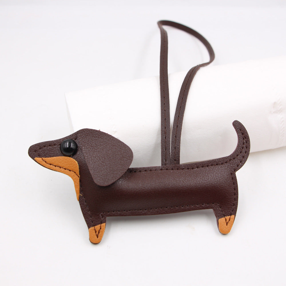 Cartoon Dachshund Keychain Pendant