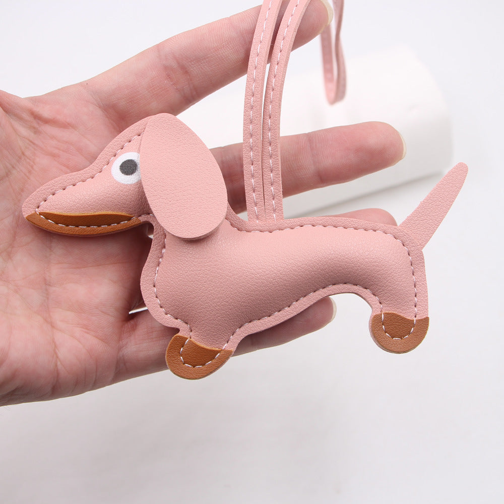 Cartoon Dachshund Keychain Pendant