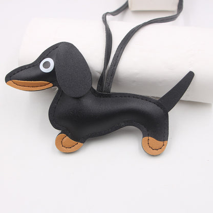 Cartoon Dachshund Keychain Pendant