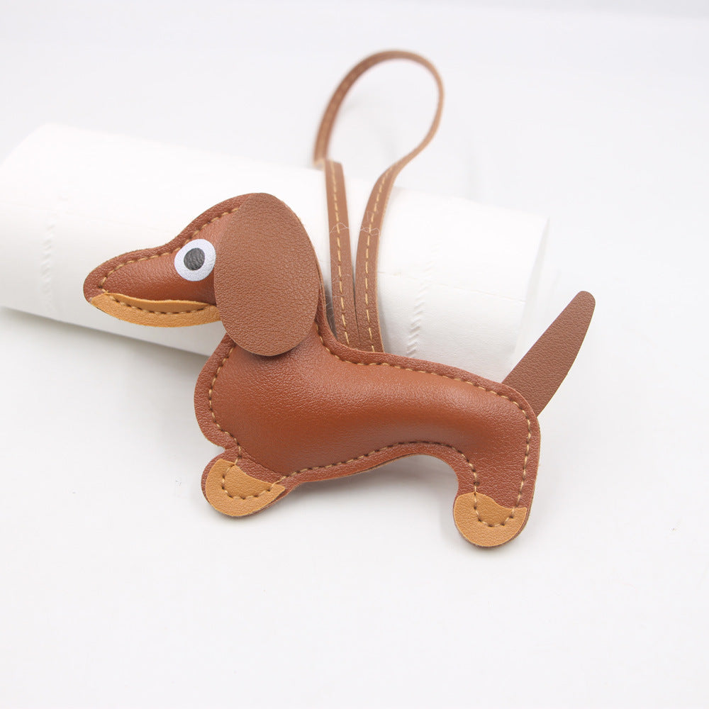 Cartoon Dachshund Keychain Pendant