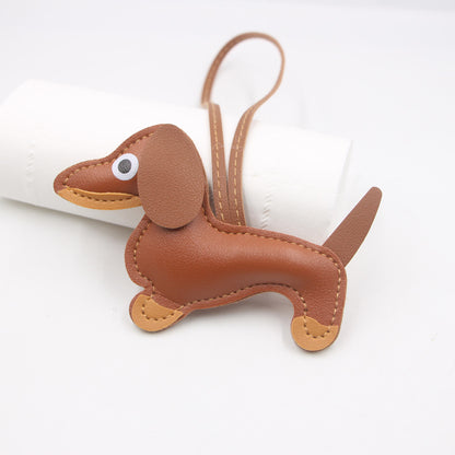 Cartoon Dachshund Keychain Pendant