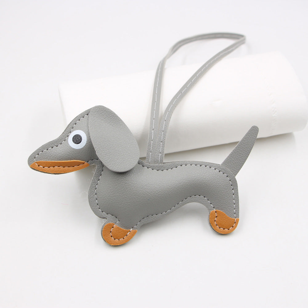 Cartoon Dachshund Keychain Pendant