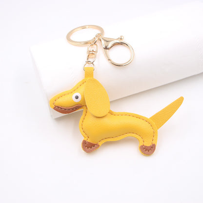 Cartoon Dachshund Keychain Pendant
