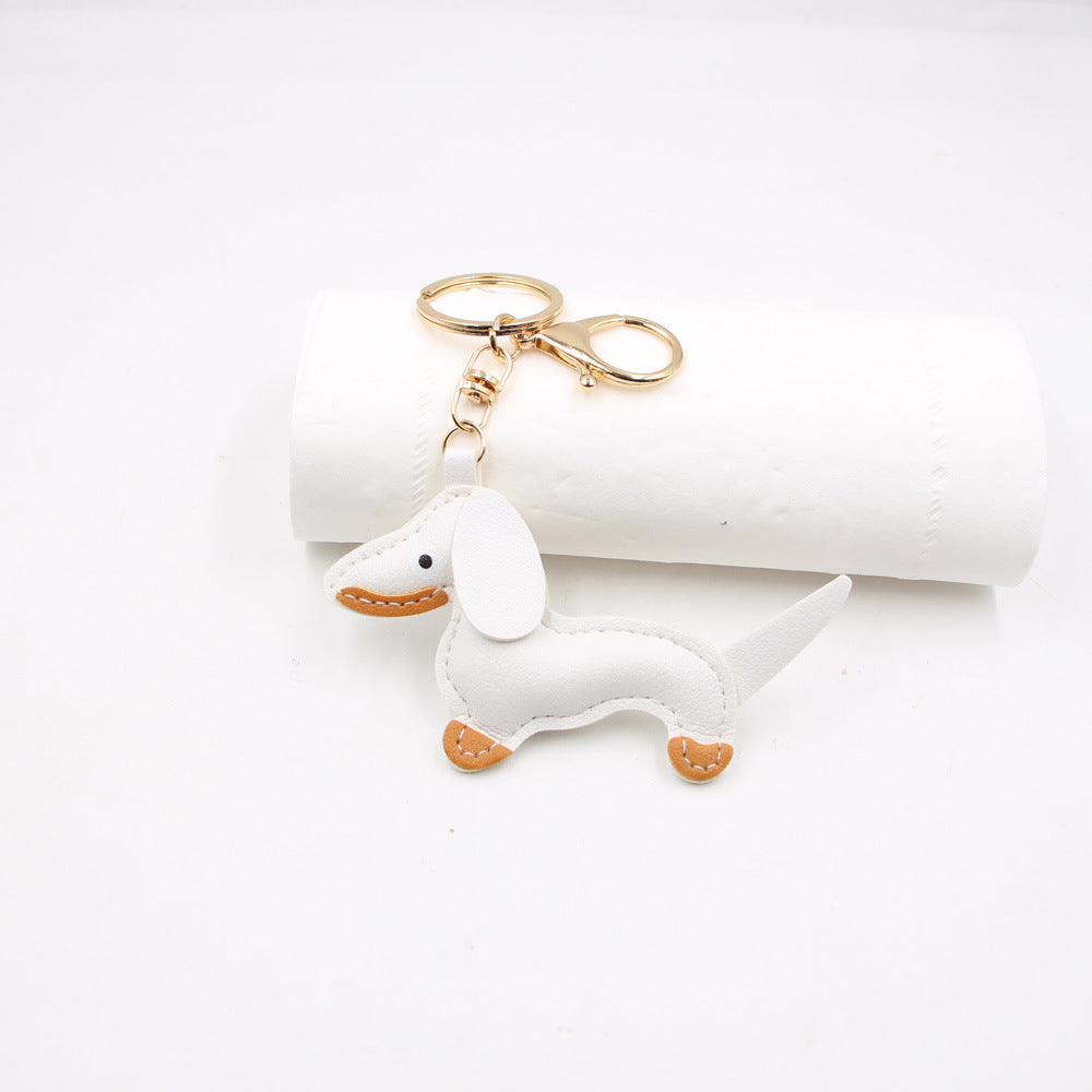Cartoon Dachshund Keychain Pendant
