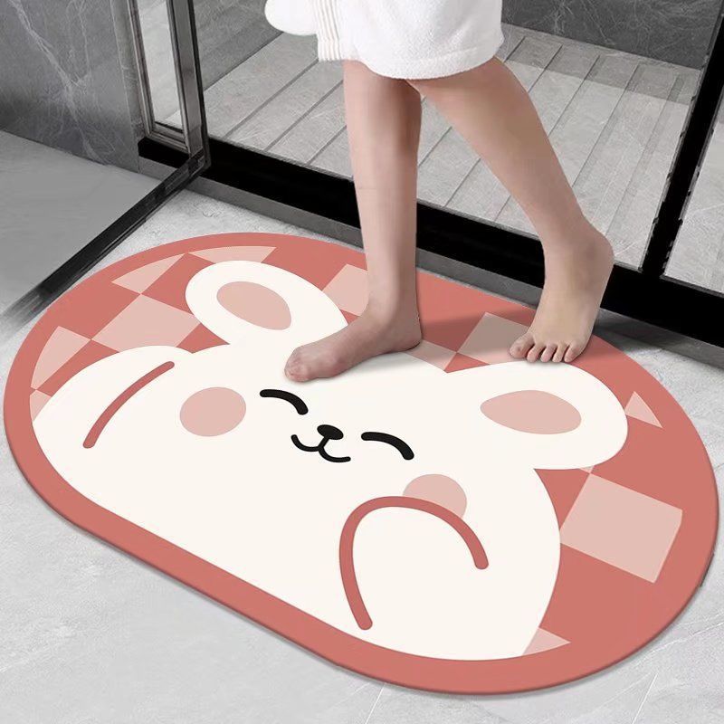 Cartoon Diatom Mud Bathroom Anti-Slip Floor Mat