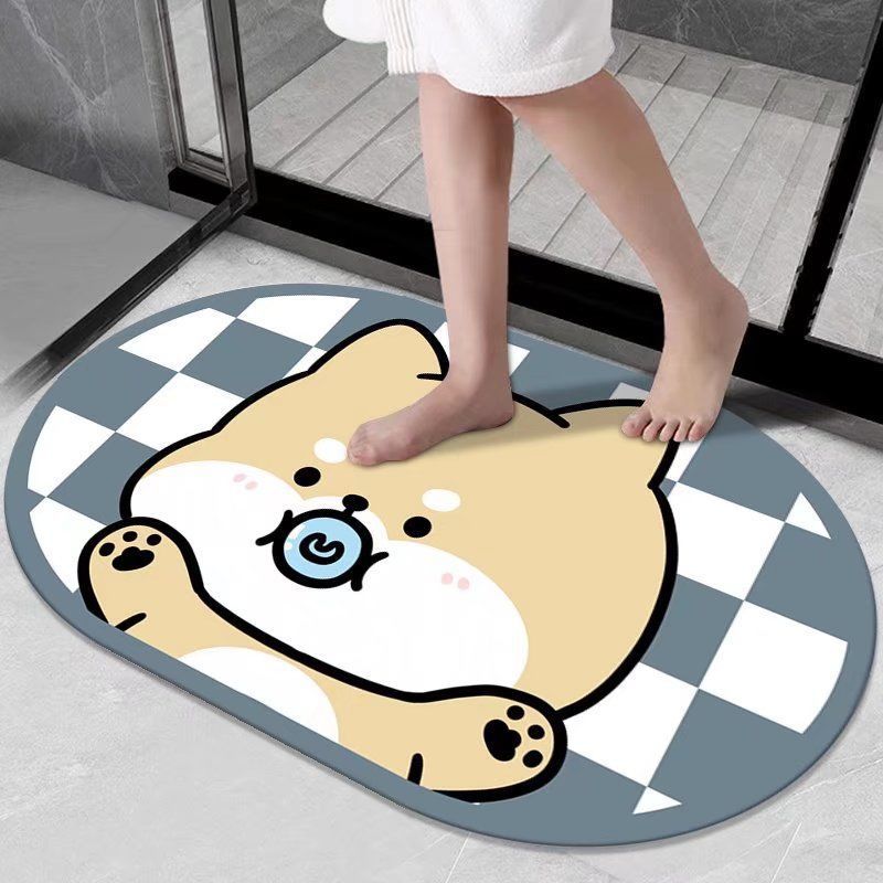 Cartoon Diatom Mud Bathroom Anti-Slip Floor Mat