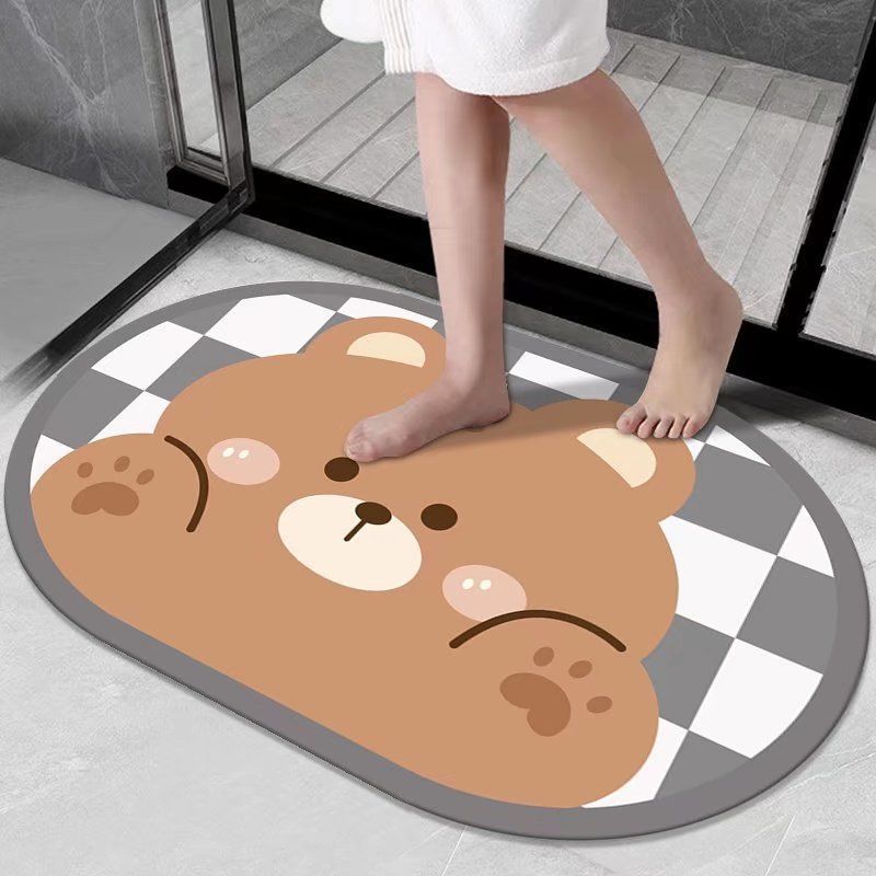 Cartoon Diatom Mud Bathroom Anti-Slip Floor Mat