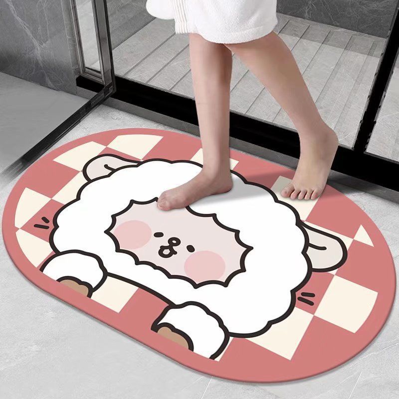 Cartoon Diatom Mud Bathroom Anti-Slip Floor Mat