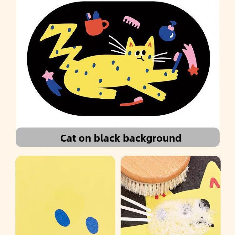 Cartoon Diatomaceous Earth Bathroom Mat