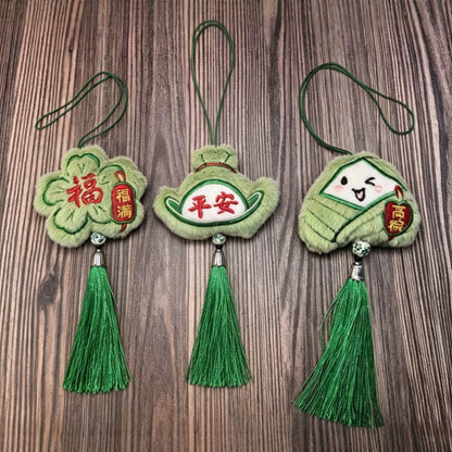 Cartoon Dragon Boat Festival Plush Ornament Blessing Pendant