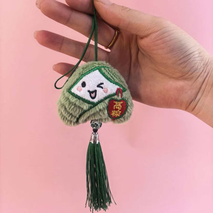 Cartoon Dragon Boat Festival Plush Ornament Blessing Pendant