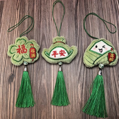 Cartoon Dragon Boat Festival Plush Ornament Blessing Pendant