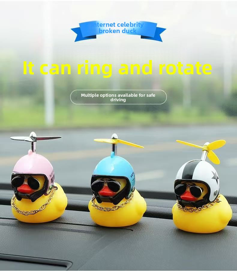 Cartoon Duck Car Bicycle Decorative Ornament