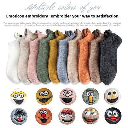 Cartoon Embroidered Ankle Socks