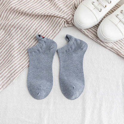 Cartoon Embroidered Ankle Socks