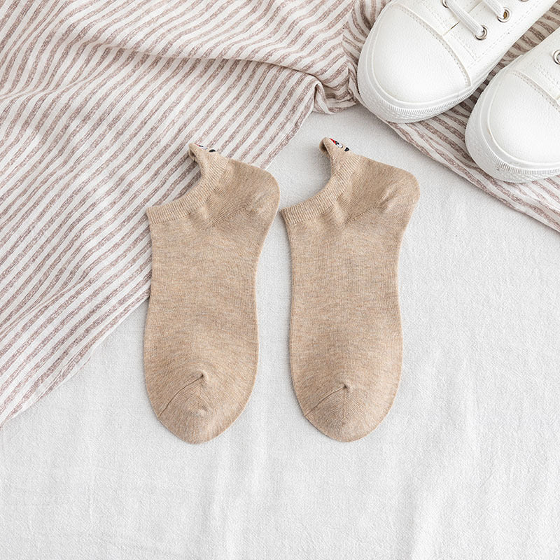 Cartoon Embroidered Ankle Socks