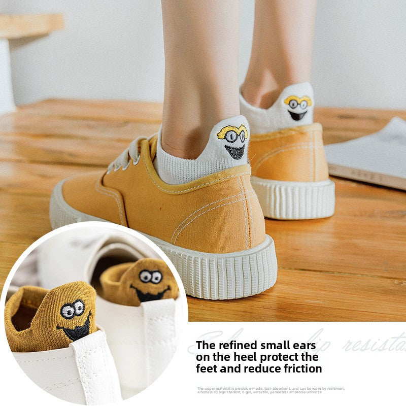 Cartoon Embroidered Ankle Socks