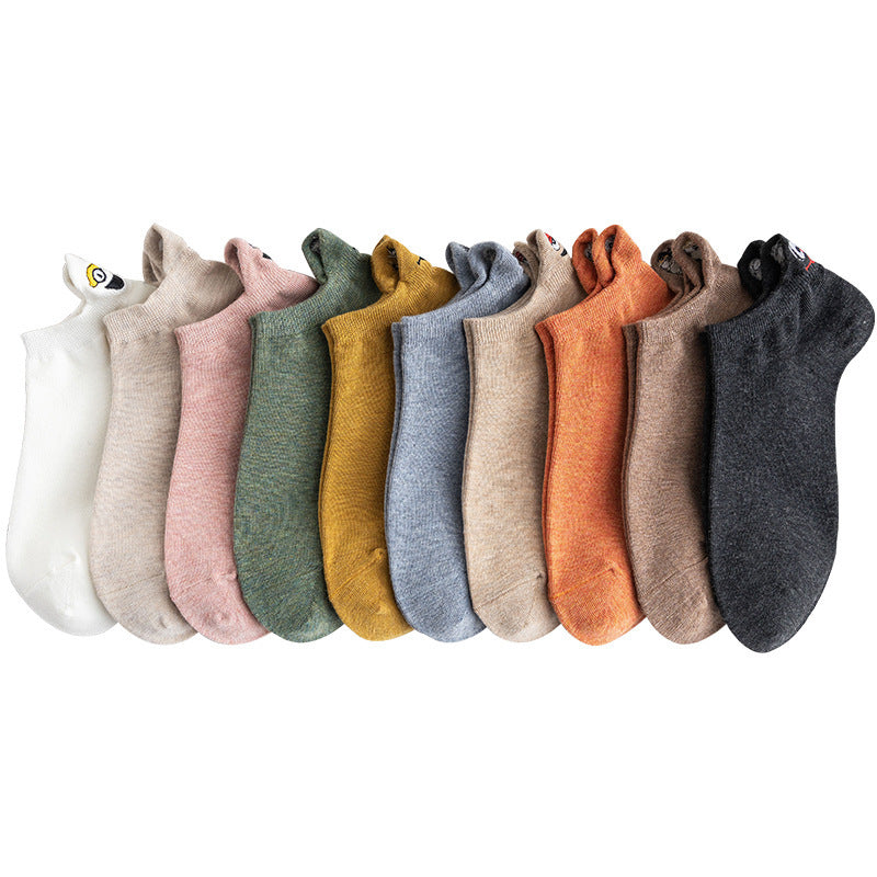 Cartoon Embroidered Ankle Socks