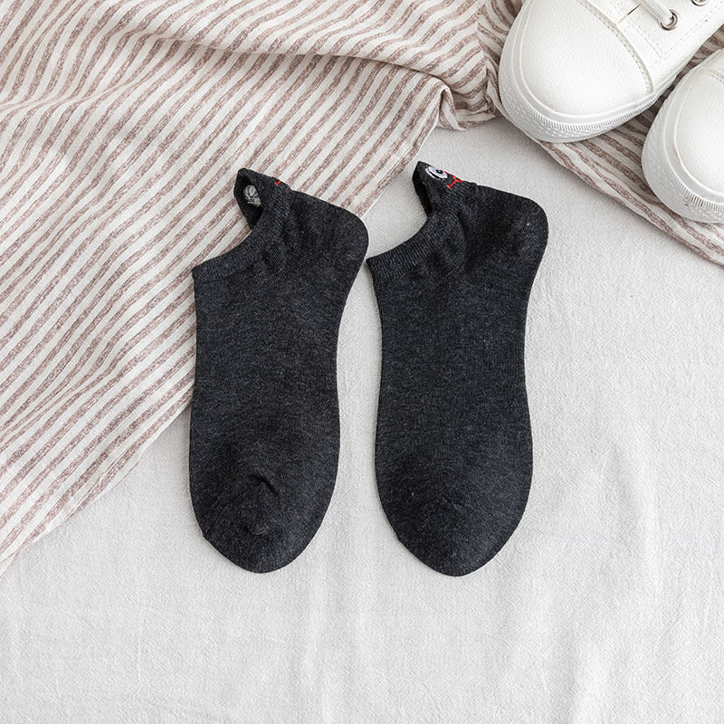 Cartoon Embroidered Ankle Socks