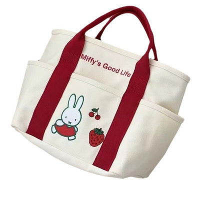 Cartoon Embroidery Snoopy Canvas Tote Bag