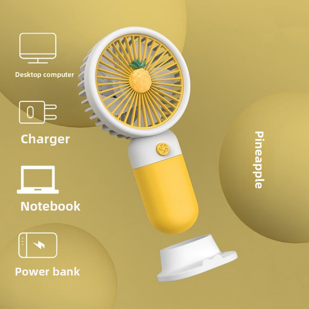 Cartoon Handheld Mini Fan with Lanyard