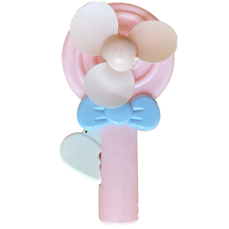 Cartoon Lollipop Hand Press Fan