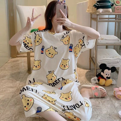 cartoon loose maternity pajamas summer