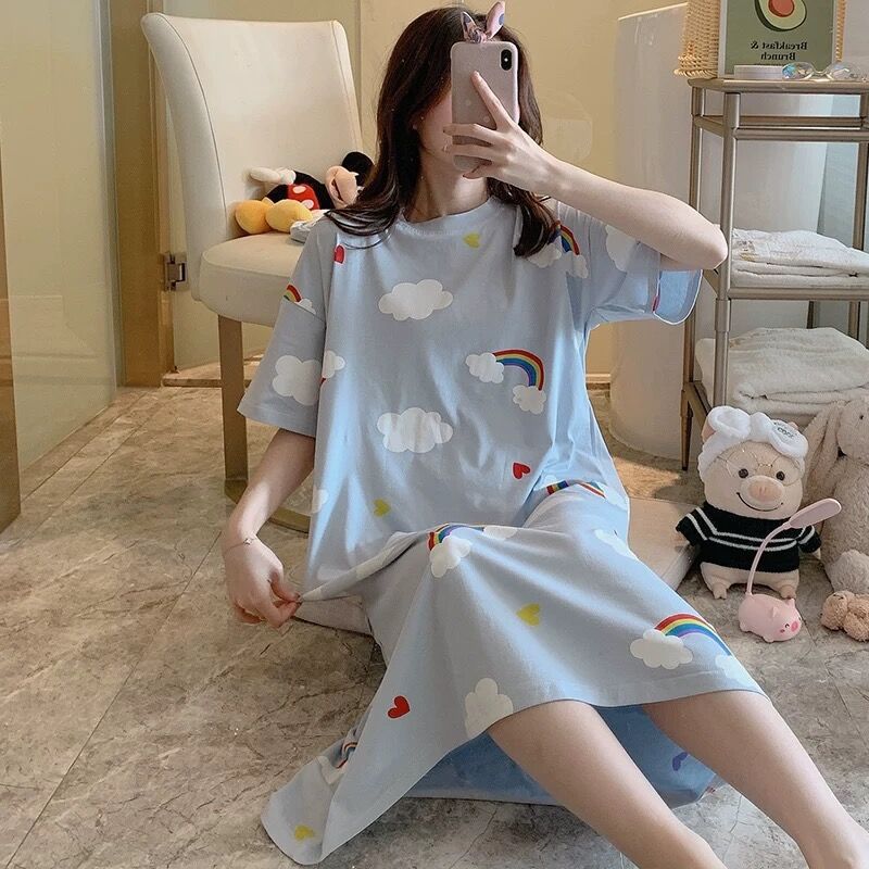 cartoon loose maternity pajamas summer