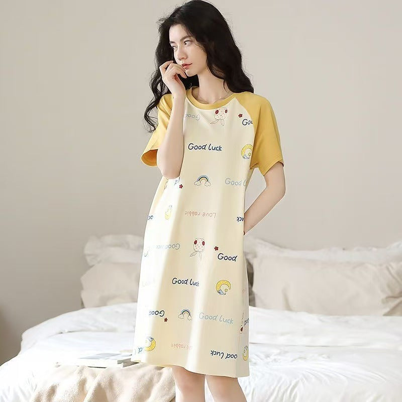 cartoon loose maternity pajamas summer