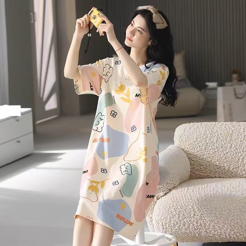 cartoon loose maternity pajamas summer