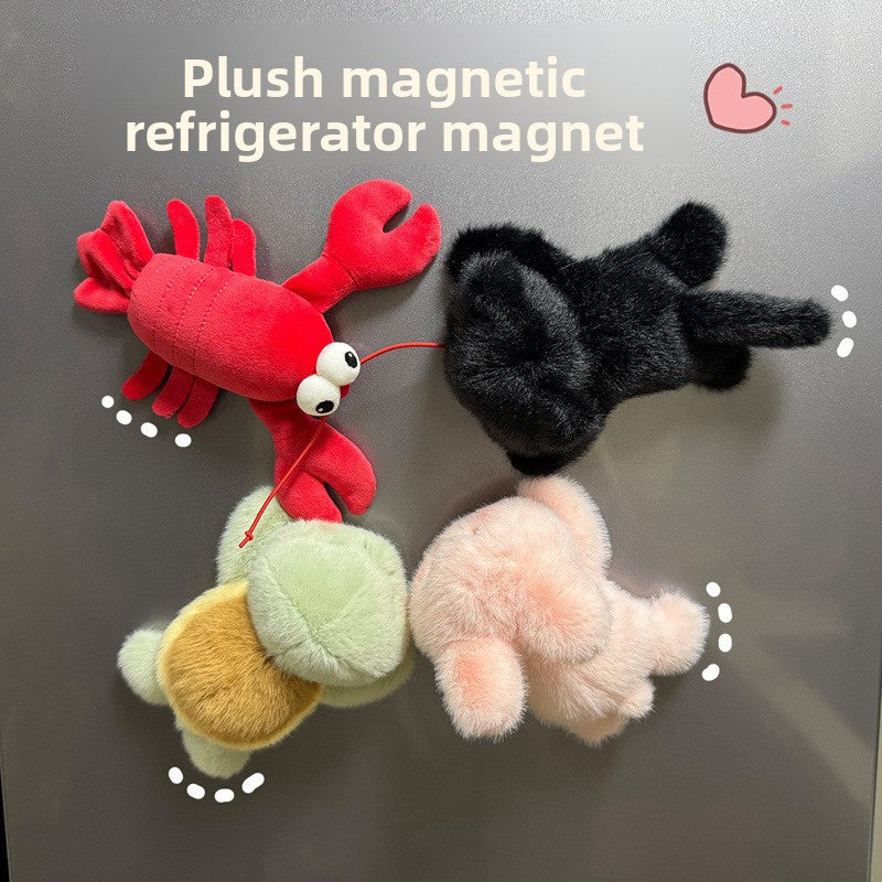 Cartoon Magnetic Plush Animal Toy