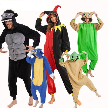 Cartoon pajamas in one-piece style