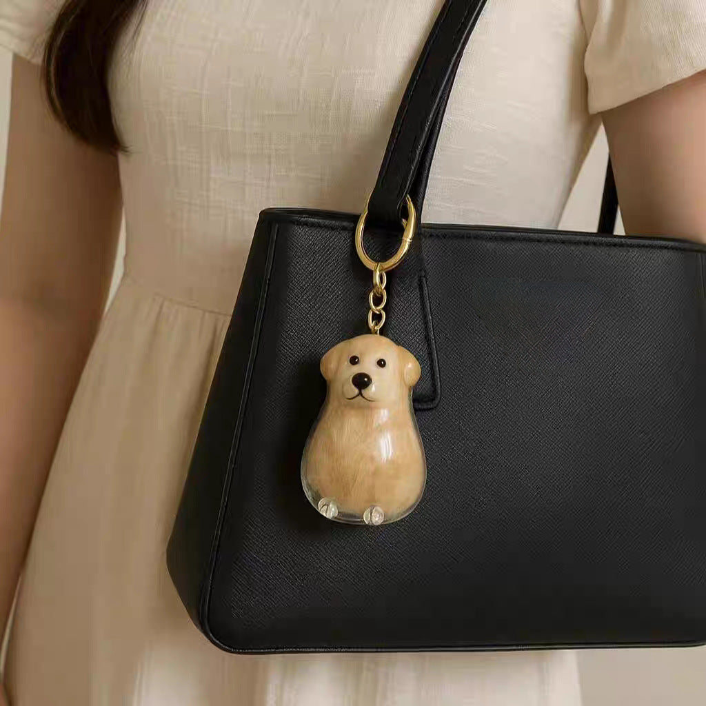 Cartoon Pet Hair Storage Keychain Pendant